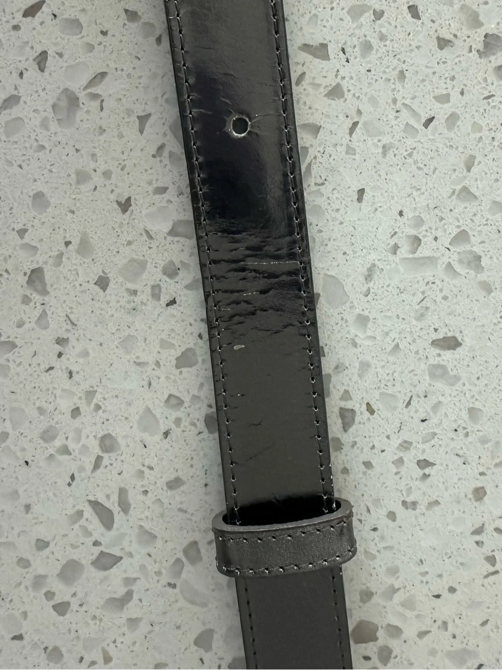 Anne Fontaine Amelie Belt early 2000s Pewter Metalic